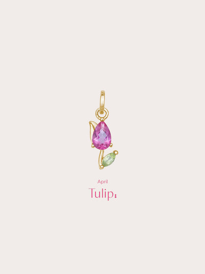 Tulip Charm 18K Gold (3) – Mondays Made Flower & Birthstone Jewelry Singapore