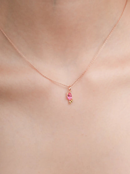 Tulip Necklace 18K Rose Gold (3) – Mondays Made Flower & Birthstone Jewelry Singapore