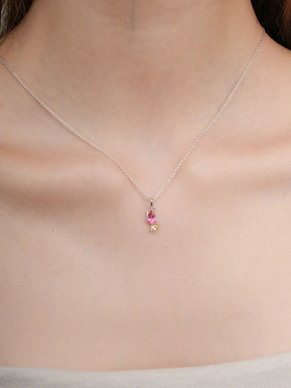 Tulip Necklace S925 Silver Rhodium (2) – Mondays Made Flower & Birthstone Jewelry Singapore