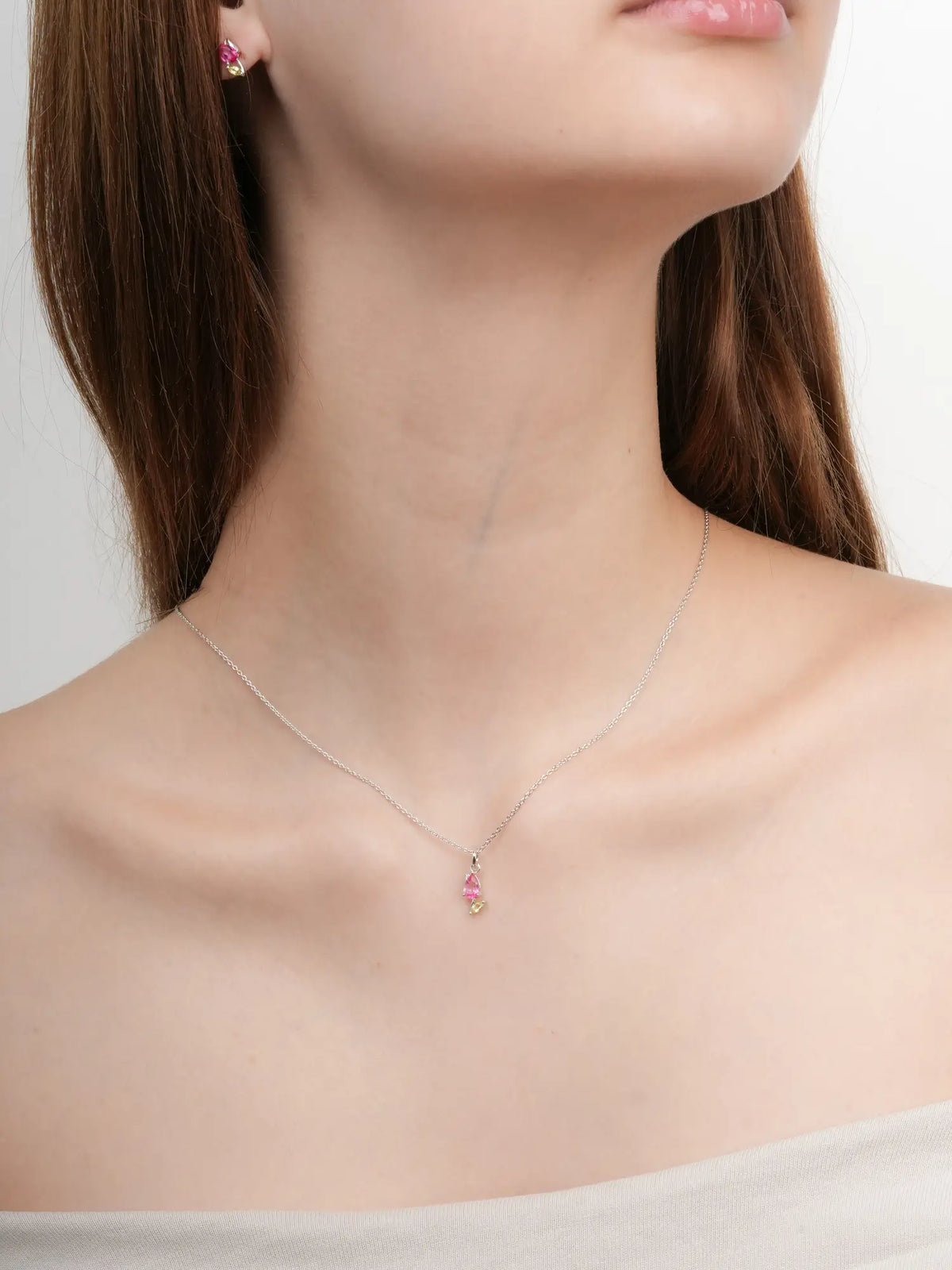 Tulip Necklace S925 Silver Rhodium (3) – Mondays Made Flower & Birthstone Jewelry Singapore
