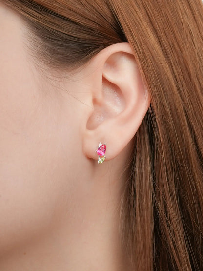 Tulip Stud Earrings S925 Silver Rhodium (3) – Mondays Made Flower & Birthstone Jewelry Singapore