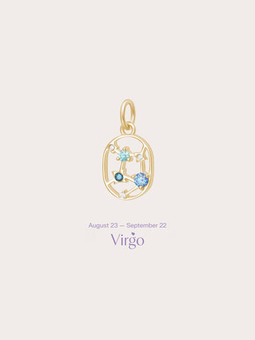 Virgo Charm 18K Gold (1) – Mondays Made Flower & Birthstone Jewelry Singapore