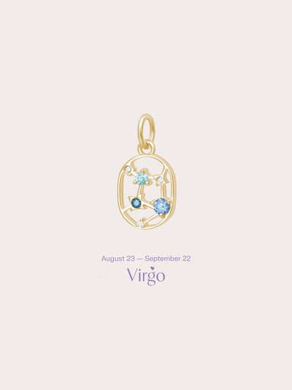 Virgo Charm 18K Gold (1) – Mondays Made Flower & Birthstone Jewelry Singapore