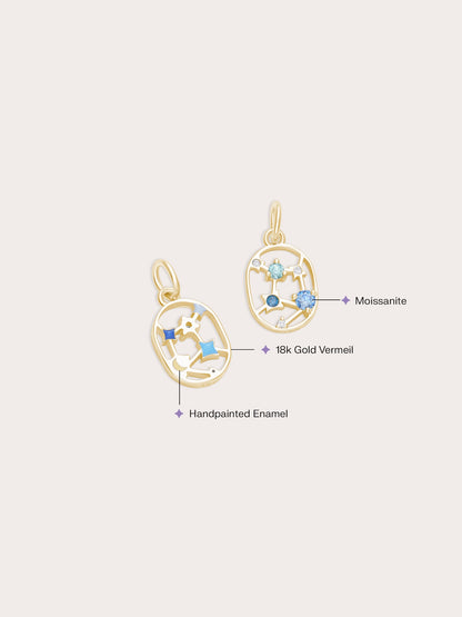 Virgo Charm 18K Gold (2) – Mondays Made Flower & Birthstone Jewelry Singapore