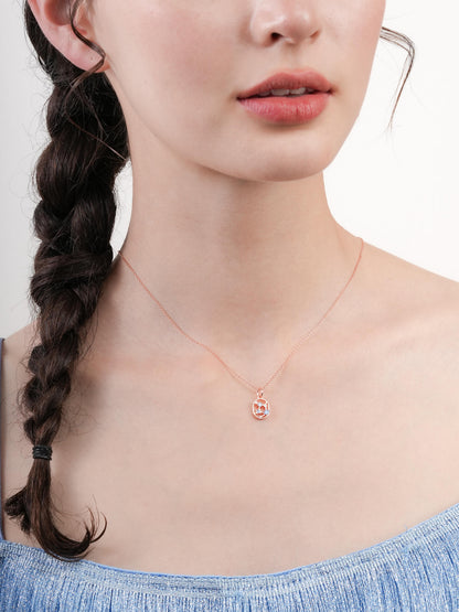 Virgo Necklace Zodiac Jewelry 18K Rose Gold (5) – Mondays Made Flower & Birthstone Jewelry Singapore