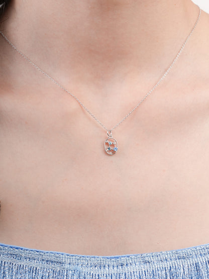 Virgo Necklace Zodiac Jewelry S925 Silver Rhodium (4) – Mondays Made Flower & Birthstone Jewelry Singapore