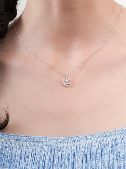 Virgo Necklace Zodiac Jewelry S925 Silver Rhodium (6) – Mondays Made Flower & Birthstone Jewelry Singapore