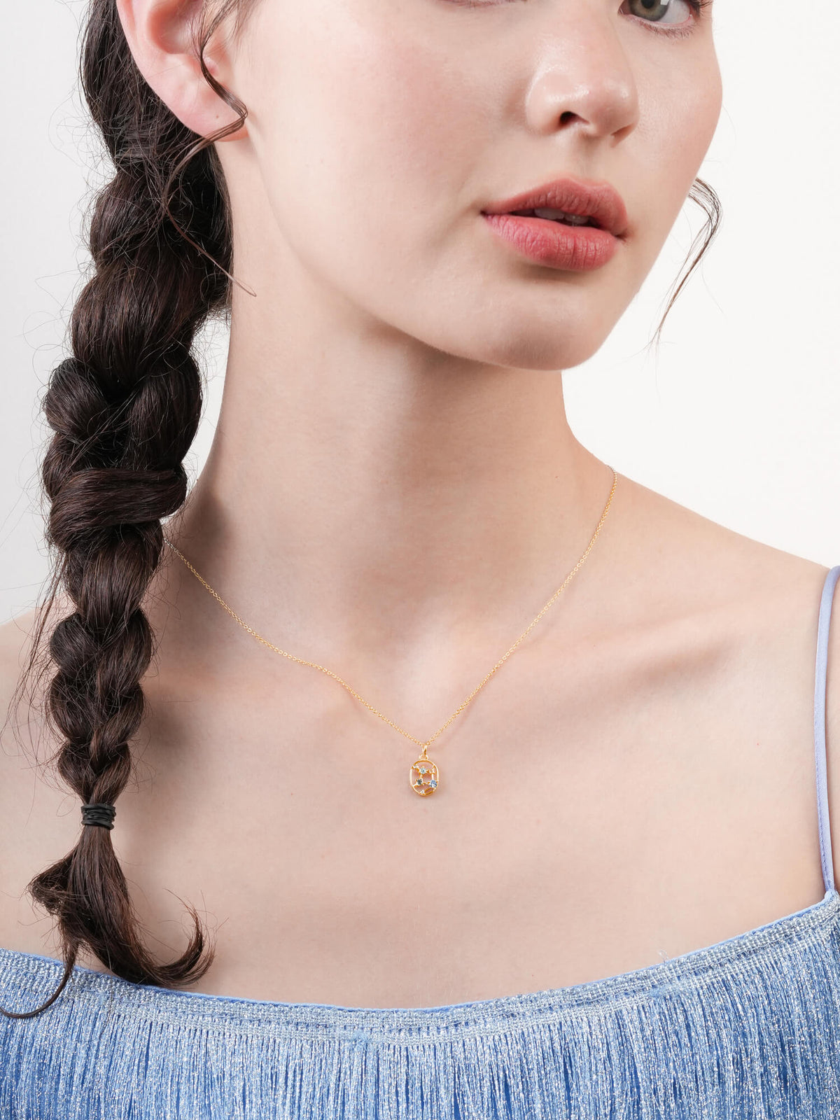 Virgo Necklace Zodiac Jewelry 18K Gold (4) – Mondays Made Flower & Birthstone Jewelry Singapore