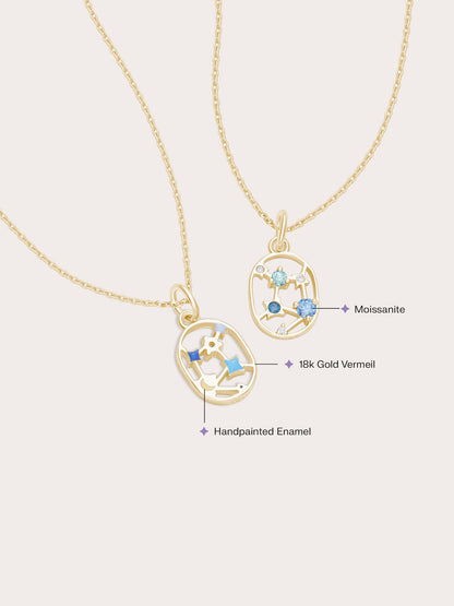 Virgo Necklace 18K Gold (4) – Mondays Made Flower & Birthstone Jewelry Singapore