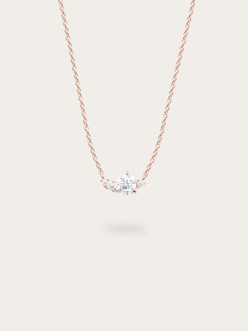 White Moissanite Cluster Necklace