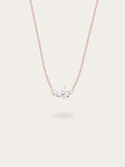 White Moissanite Cluster Necklace