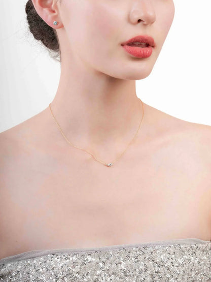 White Moissanite Cluster Necklace