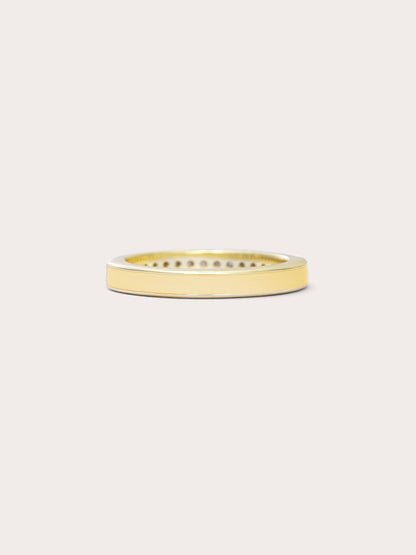 Yellow Enamel Moissanite Band Reversible (5) – Mondays Made Flower & Birthstone Jewelry Singapore