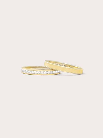 Yellow Enamel Moissanite Band Reversible (4) – Mondays Made Flower & Birthstone Jewelry Singapore