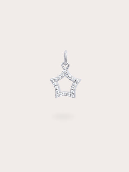 Yellow Star Charm Reversible Enamel Moissanite S925 Silver Rhodium (4) – Mondays Made Flower & Birthstone Jewelry Singapore