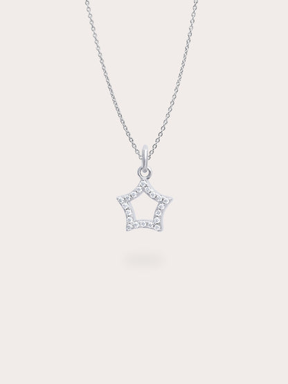 Yellow Star Necklace Reversible Enamel Moissanite S925 Silver Rhodium (6) – Mondays Made Flower & Birthstone Jewelry Singapore