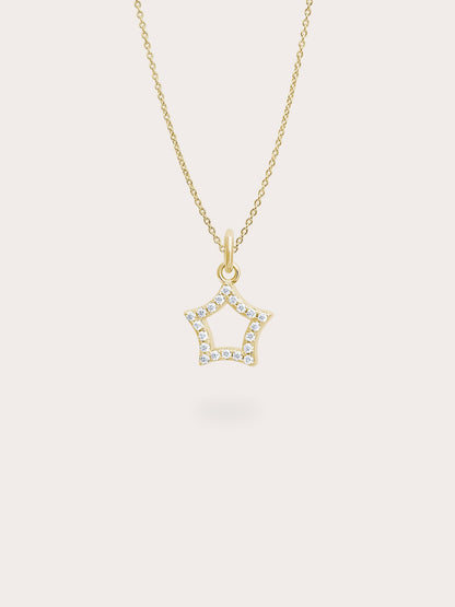 Yellow Star Necklace Reversible Enamel Moissanite 18K Gold (4) – Mondays Made Flower & Birthstone Jewelry Singapore