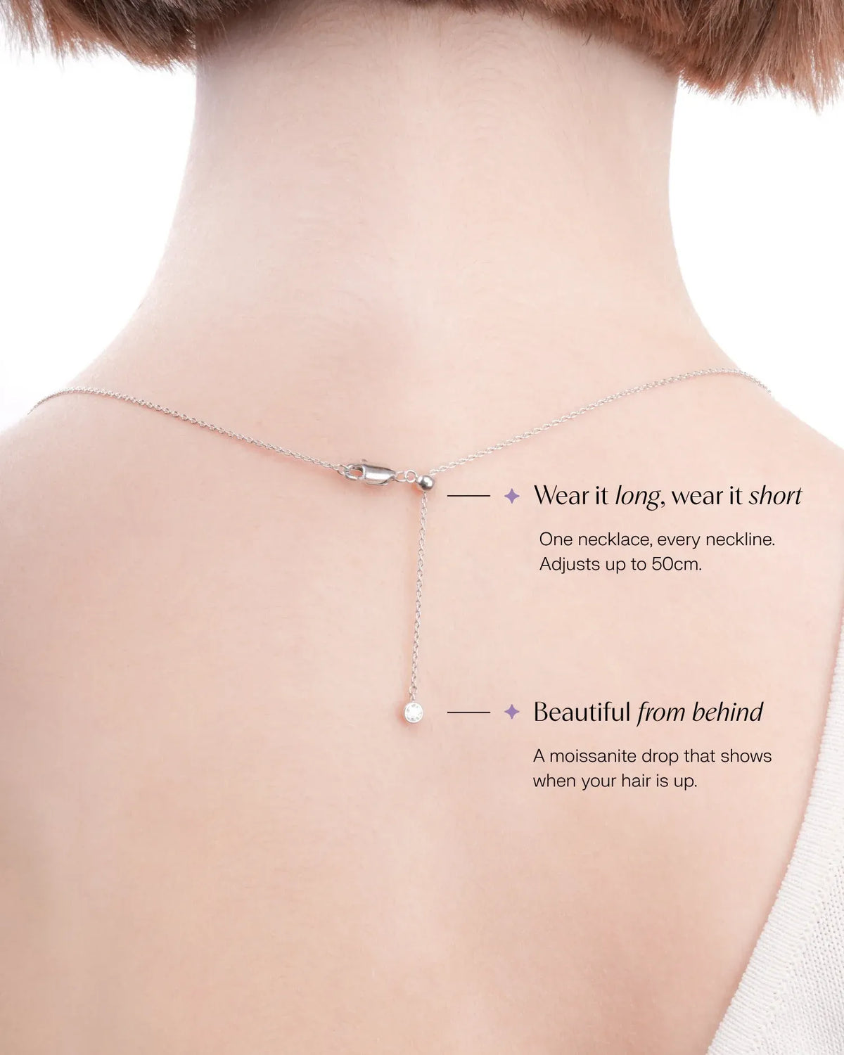 Lilac Sunset Moissanite Cluster Necklace