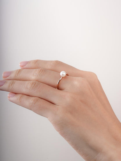 Akoya Gumball Pearl Ring 18K Rose Gold (3) – Mondays Made Flower & Birthstone Jewelry Singapore