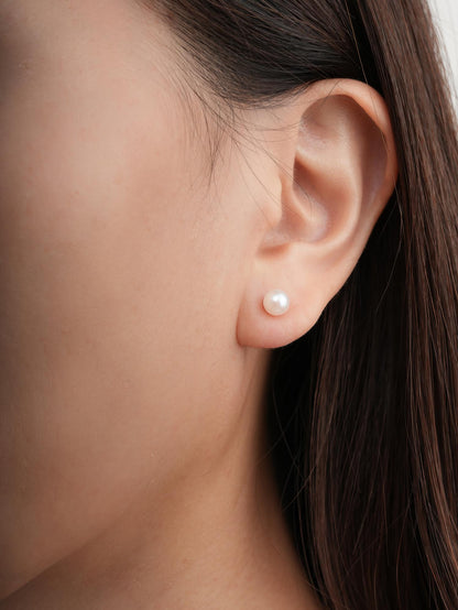 Akoya Pearl Large Stud Earrings (8) – Mondays Made Flower & Birthstone Jewelry Singapore