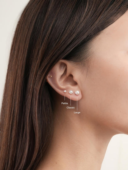 Akoya Pearl Large Stud Earrings (2) – Mondays Made Flower & Birthstone Jewelry Singapore