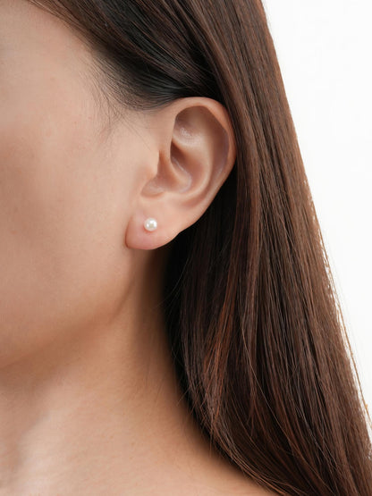 Akoya Pearl Petite Stud Earrings (5) – Mondays Made Flower & Birthstone Jewelry Singapore