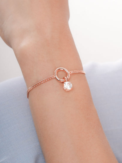 April Birthstone Charm White Topaz 18K Rose Gold (2) – Mondays Made Flower & Birthstone Jewelry Singapore