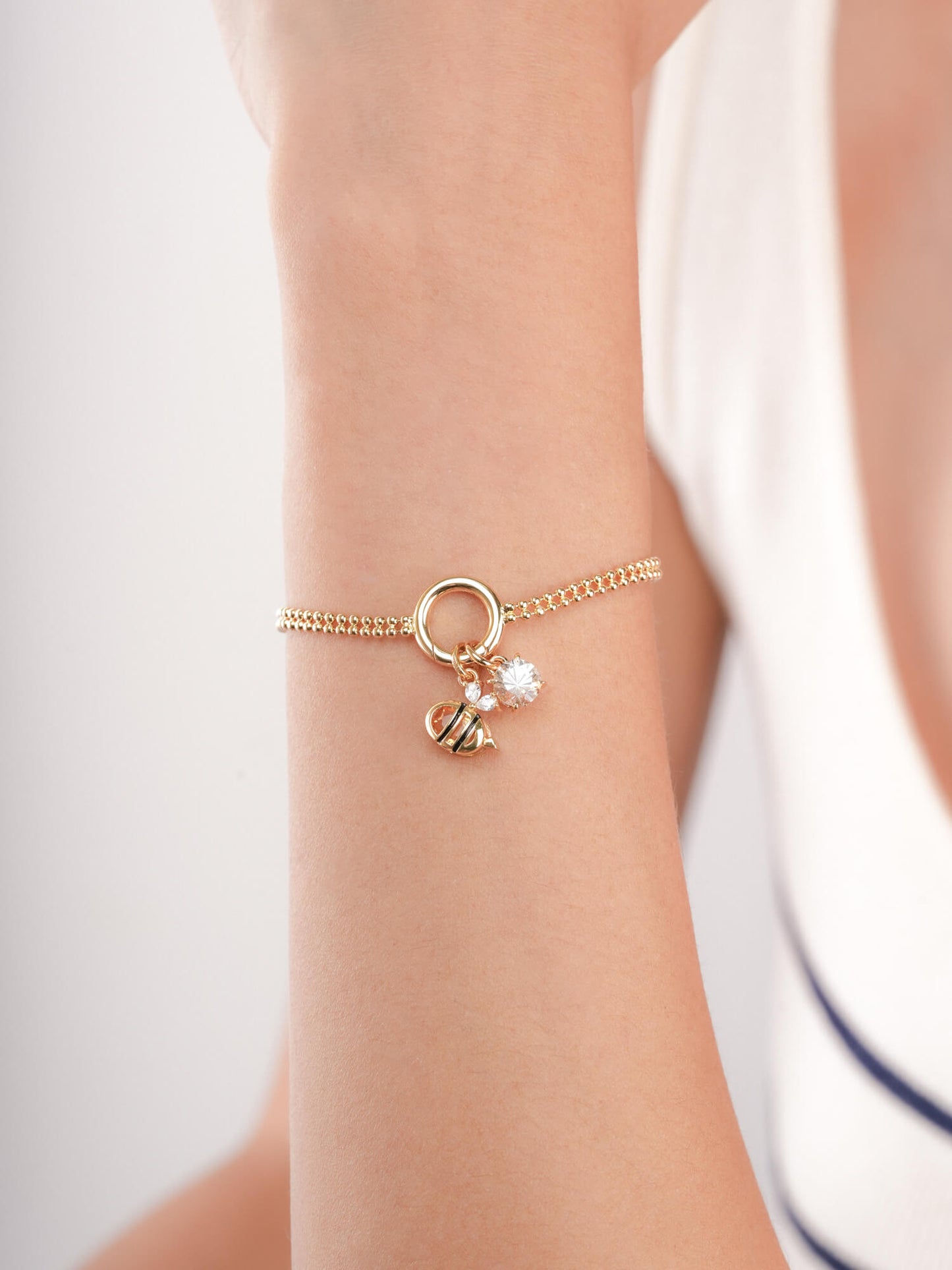 April Birthstone Charm - White Topaz