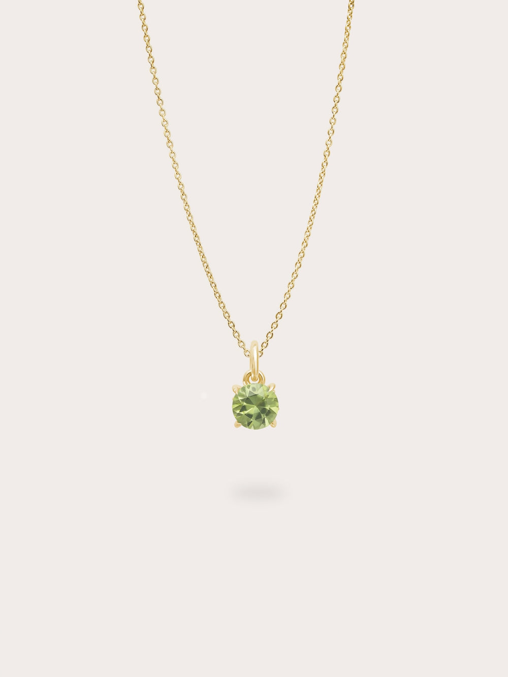 August Birthstone Necklace - Peridot