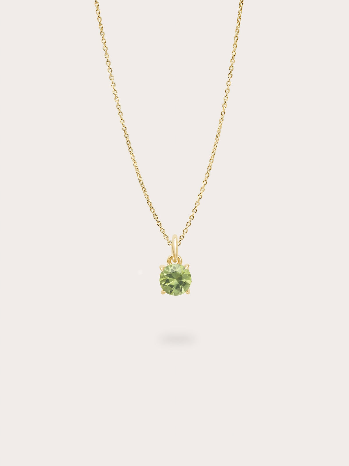 August Birthstone Necklace Peridot 18K Gold (1) – Mondays Made Flower & Birthstone Jewelry Singapore