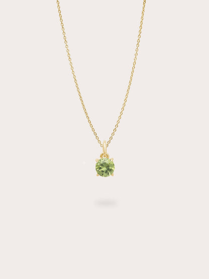 August Birthstone Necklace Peridot 18K Gold (1) – Mondays Made Flower & Birthstone Jewelry Singapore