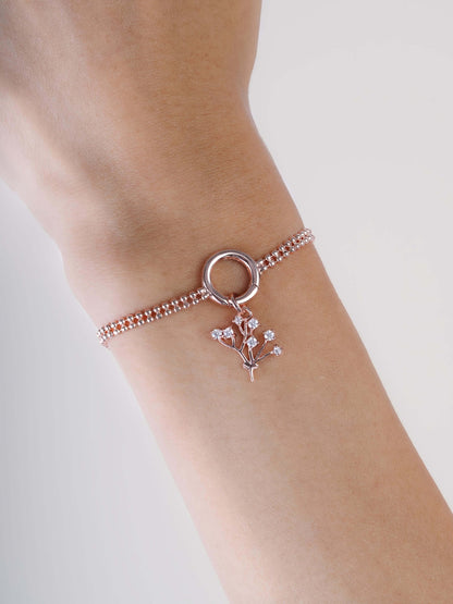 Baby Breath Charm 18K Rose Gold (1) – Mondays Made Flower & Birthstone Jewelry Singapore