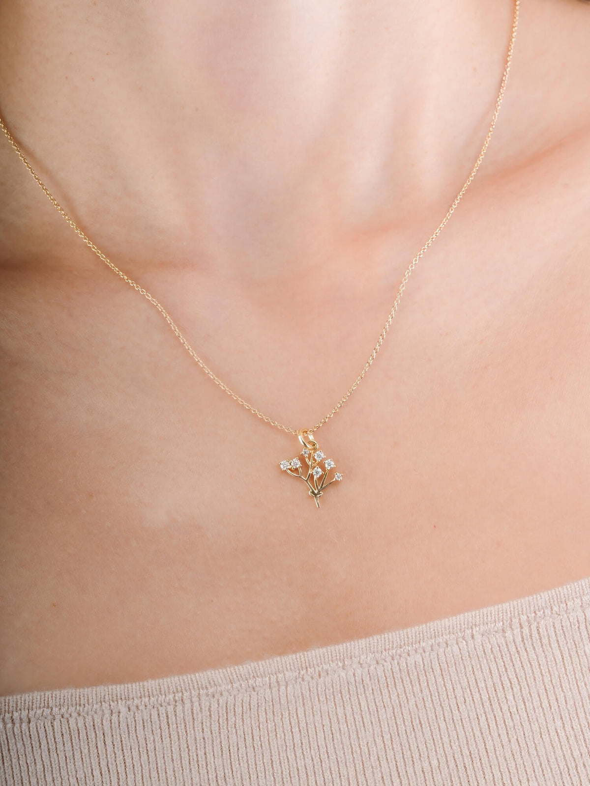 Baby Breath Necklace 18K Gold (2) – Mondays Made Flower & Birthstone Jewelry Singapore