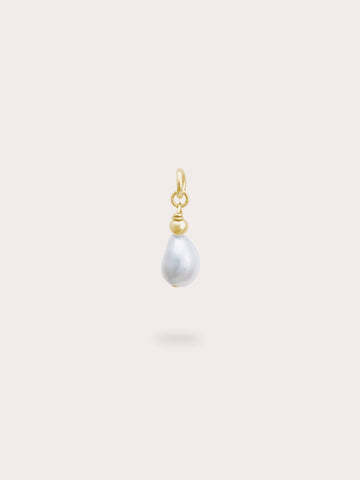 Baroque Pearl Drop Charm 18K Gold (1) – Mondays Made Flower & Birthstone Jewelry Singapore