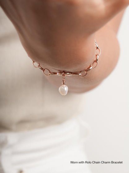 Baroque Pearl Drop Charm 18K Rose Gold (5) – Mondays Made Flower & Birthstone Jewelry Singapore