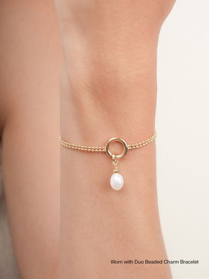 Baroque Pearl Drop Charm 18K Gold (2) – Mondays Made Flower & Birthstone Jewelry Singapore