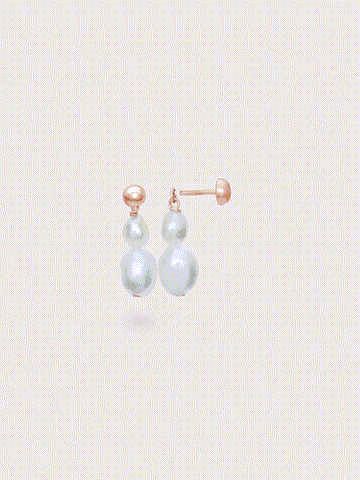 Baroque Pearl Drop Dangle 18K Rose Gold – Mondays Made Flower & Birthstone Jewelry Singapore
