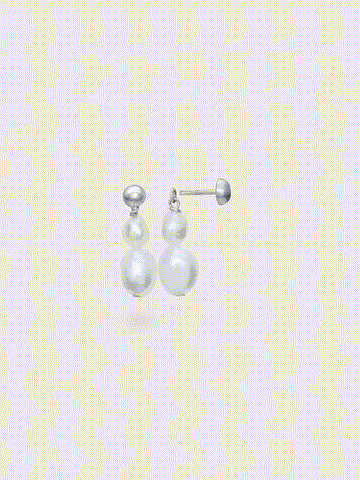 Baroque Pearl Drop Dangle S925 Silver Rhodium – Mondays Made Flower & Birthstone Jewelry Singapore