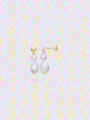Baroque Pearl Drop Dangle 18K Gold – Mondays Made Flower & Birthstone Jewelry Singapore