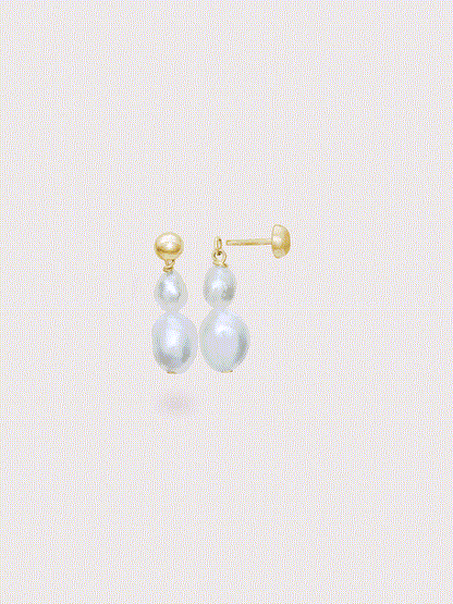 Baroque Pearl Drop Dangle 18K Gold – Mondays Made Flower & Birthstone Jewelry Singapore