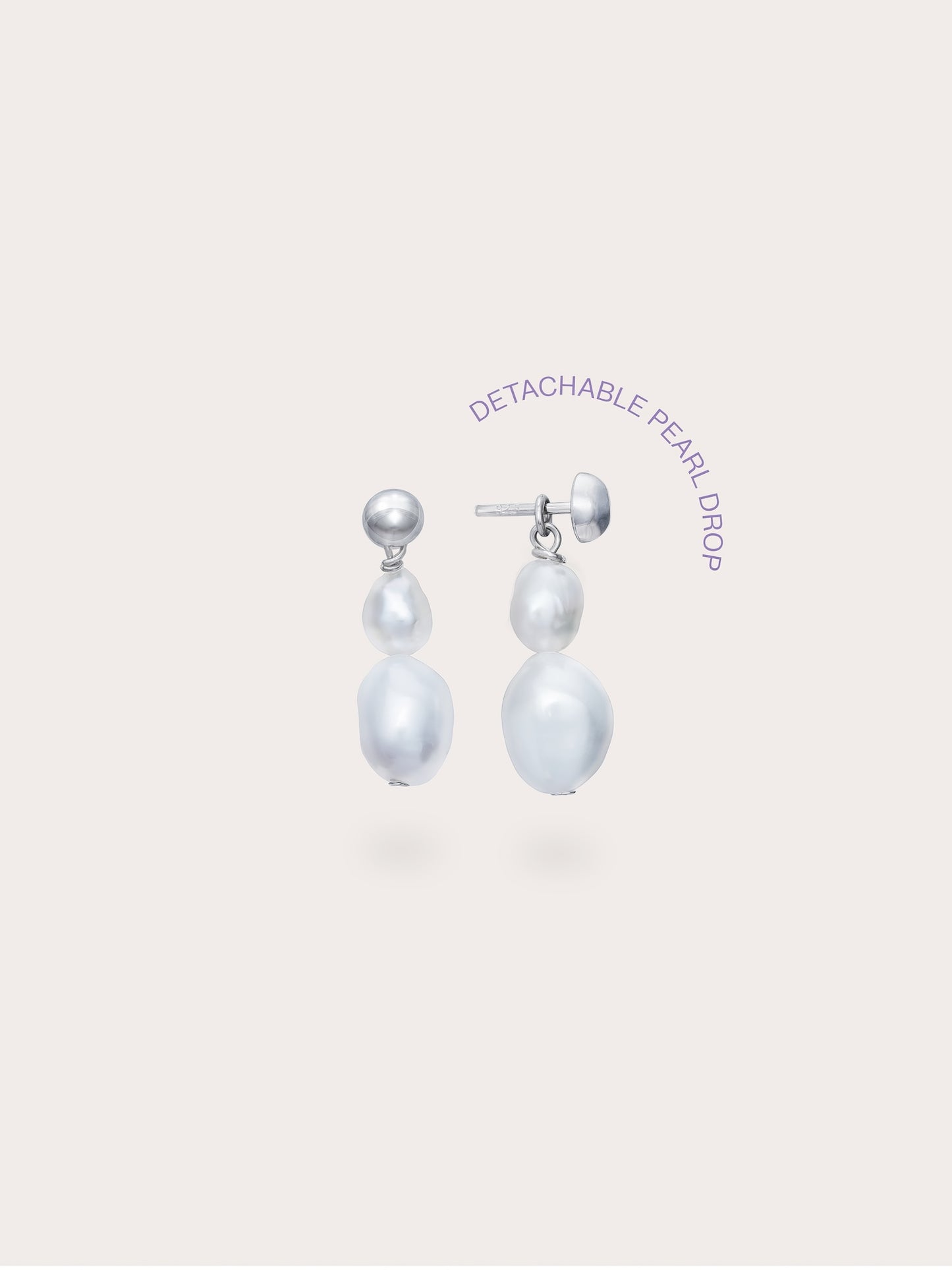 Baroque Pearl Two-Way Drop Earrings