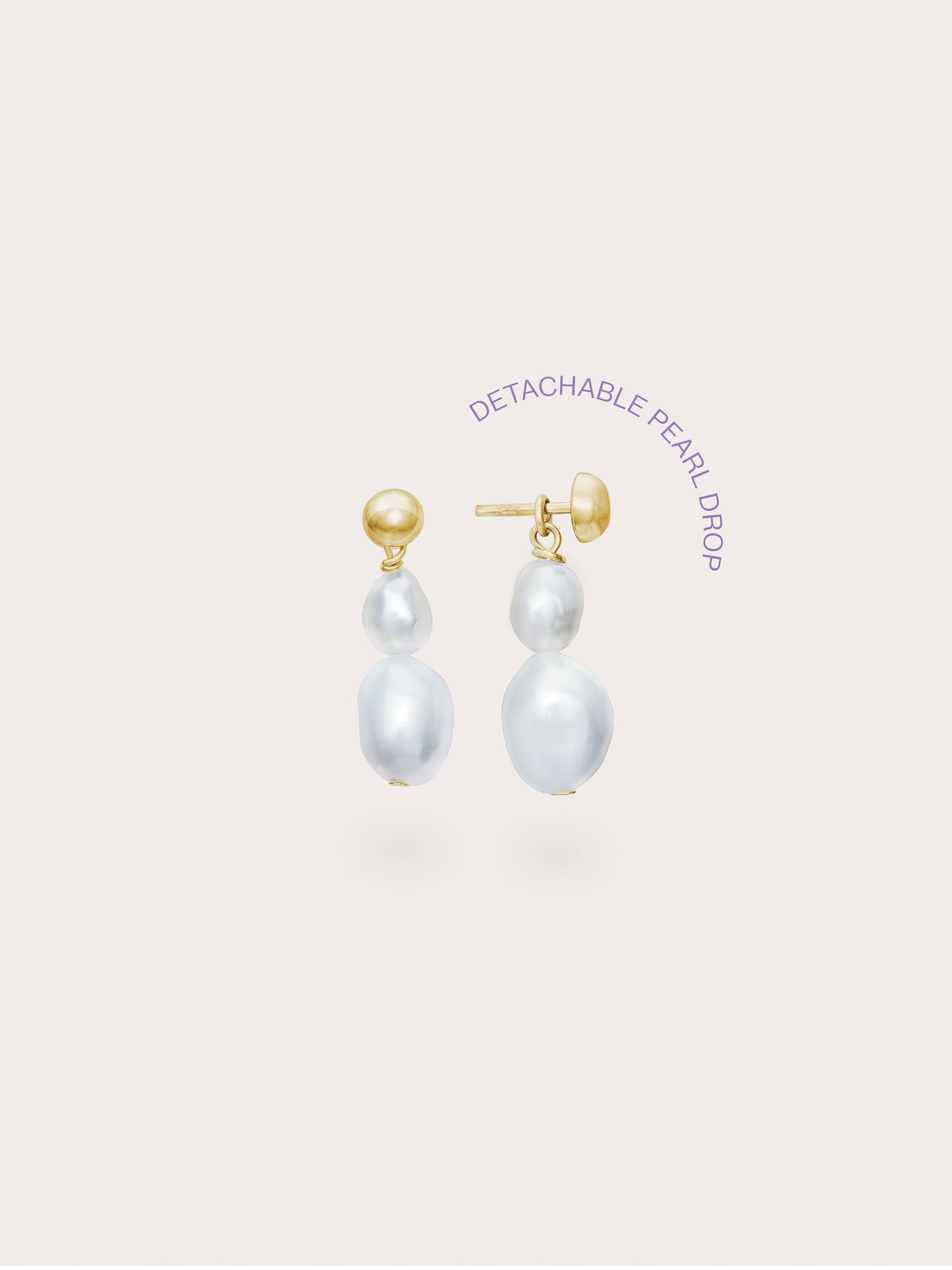 Baroque Pearl Two-Way Drop Earrings