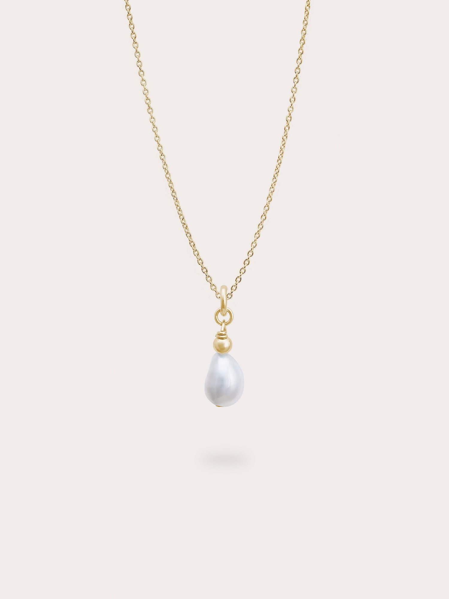 Baroque Pearl Drop Necklace in 18k Gold Vermeil from Mondays Made