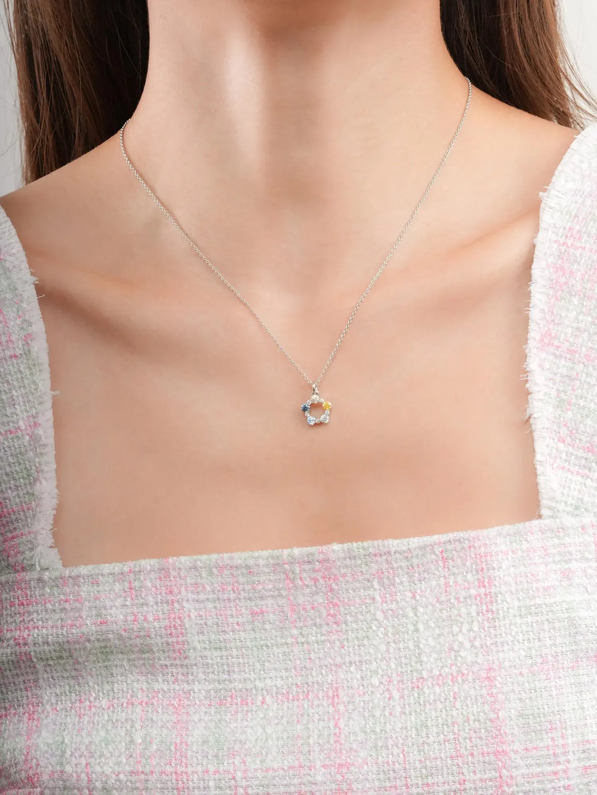 Beachside Moissanite Cluster Necklace