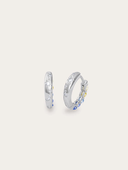 Beachside Moissanite Reversible Huggie Earrings