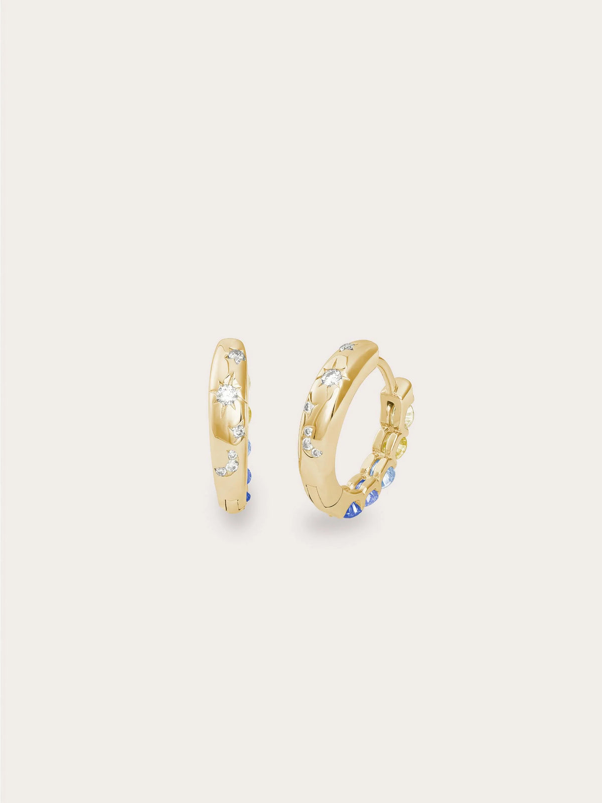 Beachside Moissanite Reversible Huggie Earrings