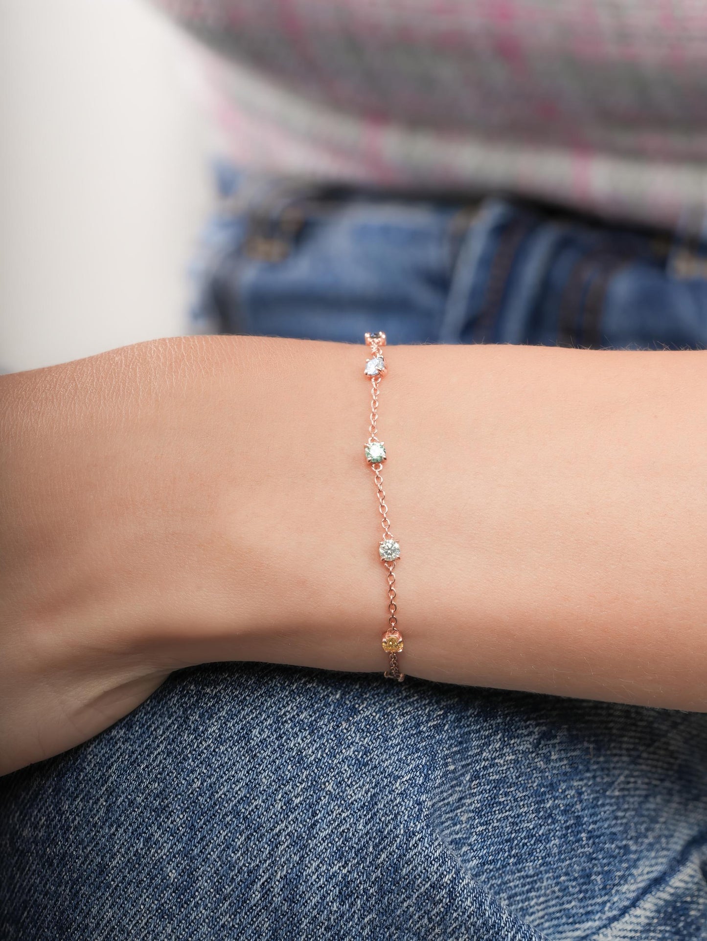 Beachside Moissanite Station Bracelet