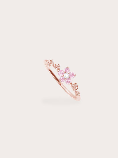 Blush Blossom Ring 18K Rose Gold (4) – Mondays Made Flower & Birthstone Jewelry Singapore