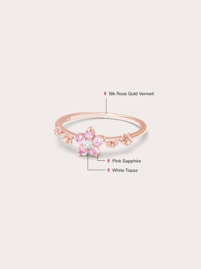 Blush Blossom Ring 18K Rose Gold (5) – Mondays Made Flower & Birthstone Jewelry Singapore