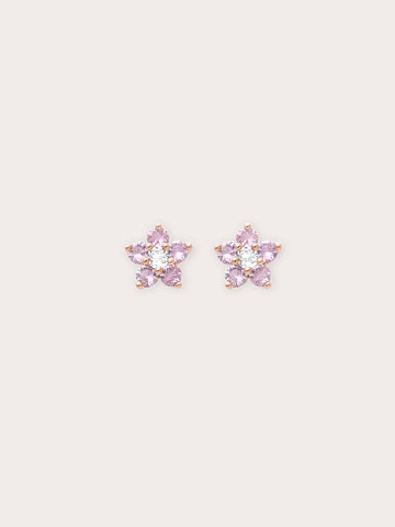 Blush Blossom Stud Earrings 18K Rose Gold (1) – Mondays Made Flower & Birthstone Jewelry Singapore